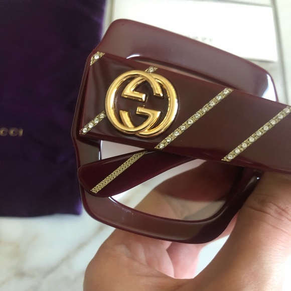 🔥NEW GUCCI SWAROVSKI CRYSTAL SUNGLASSES 🔥 - Picture 8 of 16